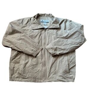 Columbia Mens XL Brown Full Zip Vented Jacket Mesh Lined Outdoor Hiking